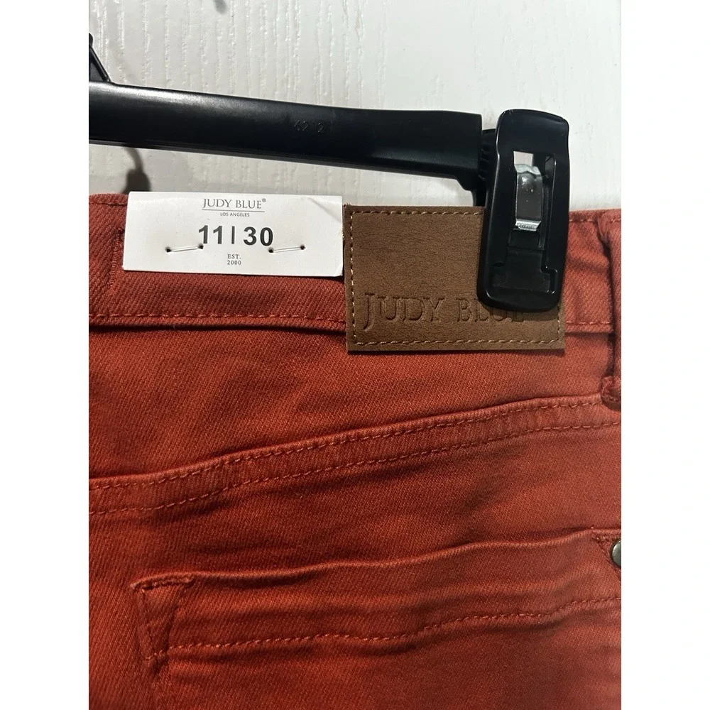 Judy Blue Terracotta Autumn Mid Rise Slim Bootcut Jeans Size 11/30 #JB88761 - Picture 5 of 6